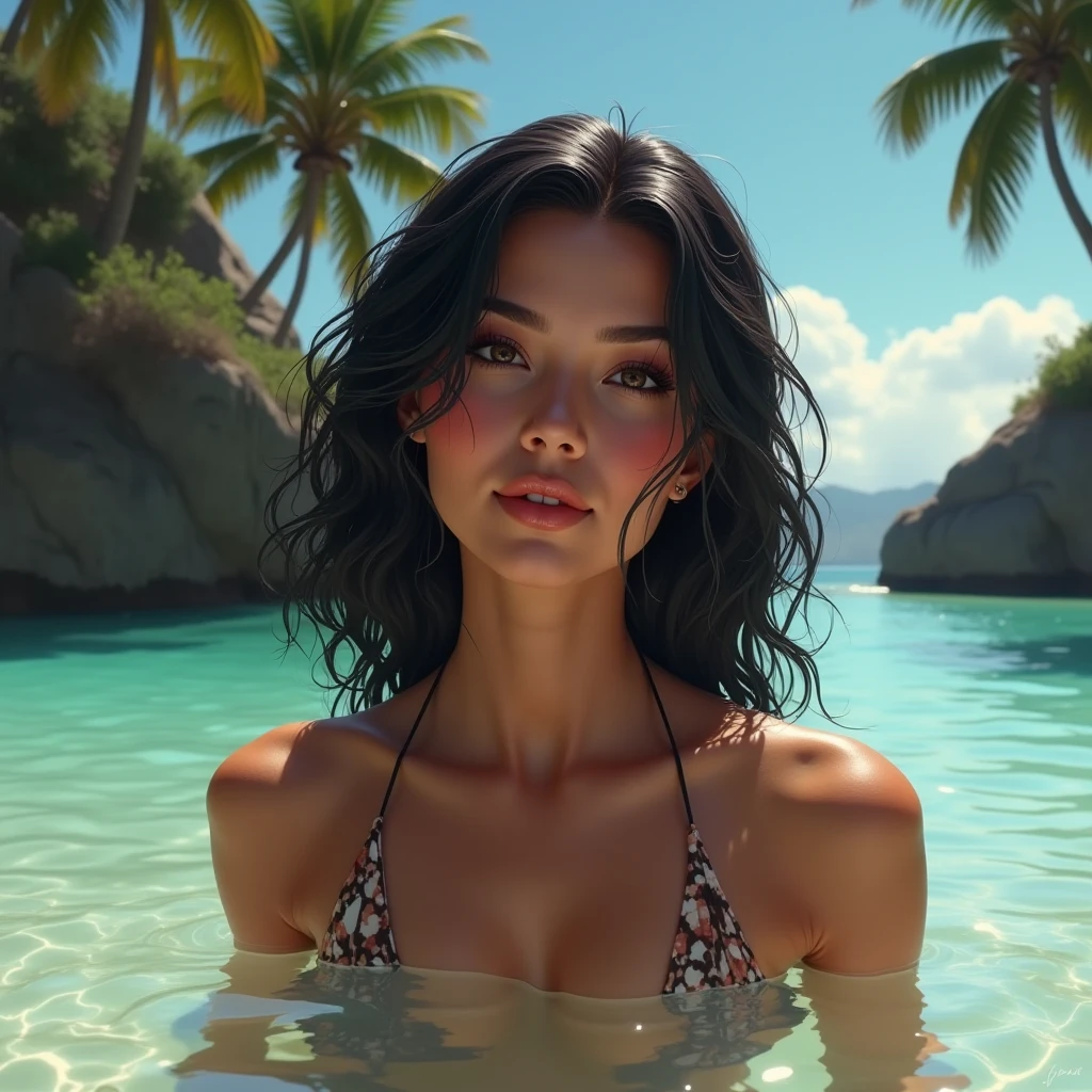 obra maestra, La mejor calidad, CG extremadamente detallado, Unidad 8K Fondo de pantalla, cinematic lighting, }}, Sony α7, Marco ancho, South Pacific, During the war with the Asian powers, viento soplando en el barco Aegis, 1 girl in, cuerpo completo, They are smiling, ella es una marinera de la Marina de los Estados Unidos, Caucasian, 20 years old, They are smiling, cabello rubio, Bob Corto, ojos azules , long eyeslashes ,