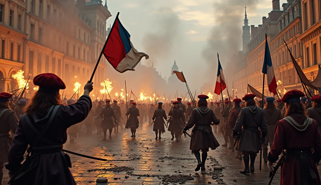 Brussel's people welcoming nepolean army to their country 