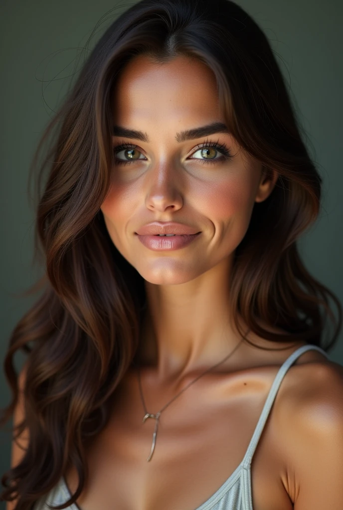 2, brunette, green eyes, light skin, realistic, Instagram influencer