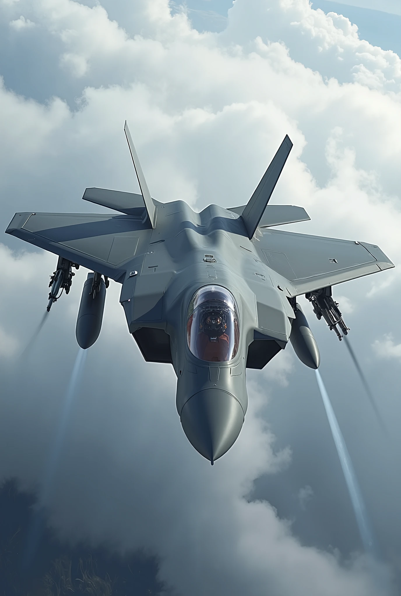 large f-35 lightning, ((maneuvering)), ((Firing warheads))