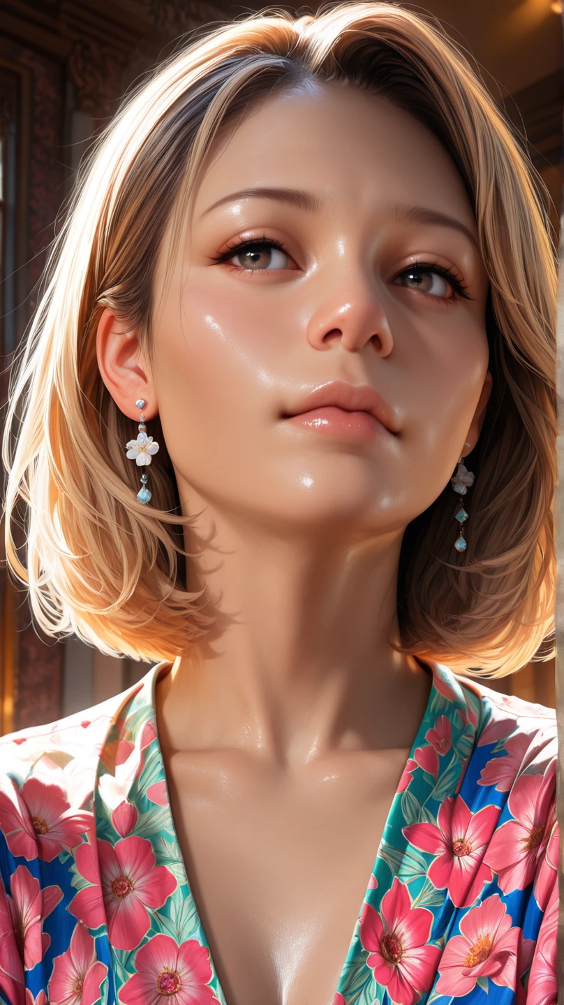 a beautiful woman's body painted with colorful abstract patterns, intricate body art, vibrant colors, floral and organic designs, elegant poses, dynamic composition, dramatic lighting, photorealistic, (best quality,4k,8k,highres,masterpiece:1.2),ultra-detailed,(realistic,photorealistic,photo-realistic:1.37),portrait, high contrast, dramatic shadows, volumetric lighting, cinematic mood