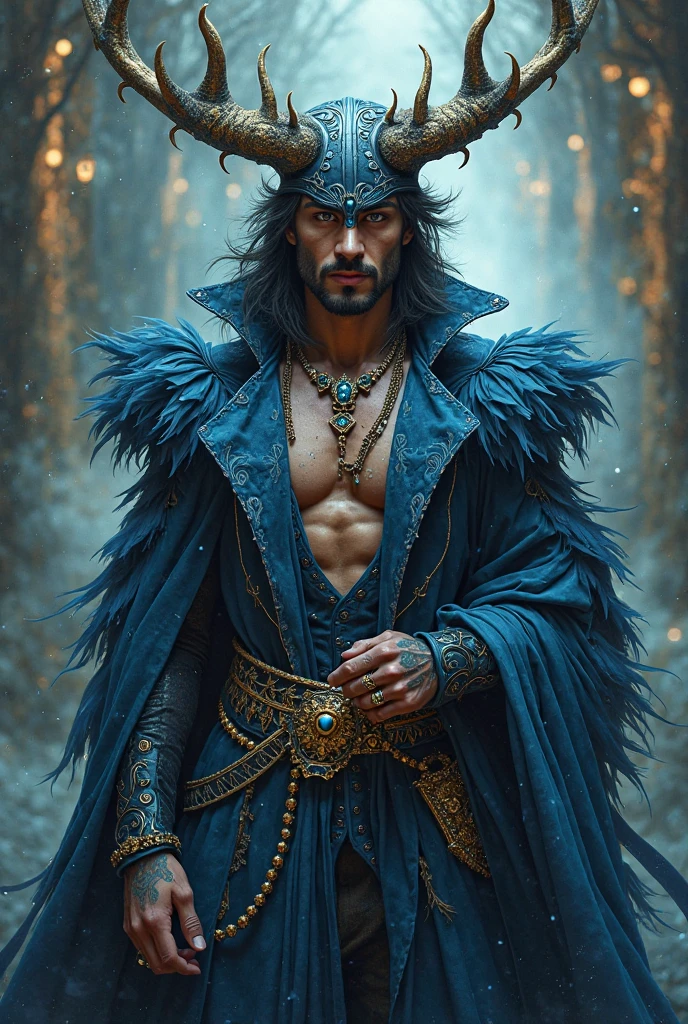 (8k,photorrealistic　RAW photograph　Maximum quality;1.4) (1 Korean) Super handsome king of the underworld　(lifelike face) 　(beautiful and stylish hair,  medium hair in the wind)　slenderbody　muscular and virile hairy male　big green eyes　owl costume　cave decoration under sunlight　Fangs peeking out of the mouth　Pointed claws　a seductive gaze　Beautiful expression　A hyper-realistic　(King of the Underworld)　appealing　(owl skin)　super high resolution　high detail with just towels 　Aura of white light emanating from the body　very sexy effect 