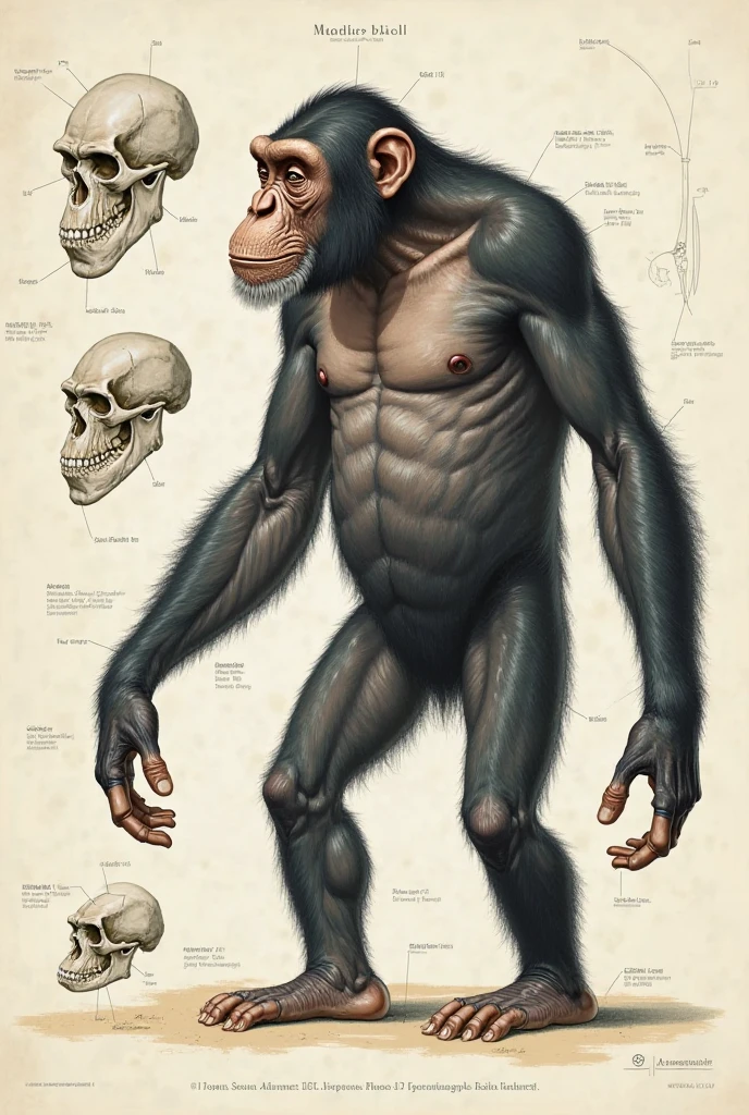 Homo Erectus in black and white