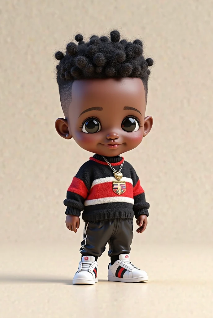 (obra-prima), (melhor qualidade), (ultra-detalhado), (corpo inteiro: 1.2) cute menino boy negro, touca, moletom preto, pants, jaqueta, blouse, sorriso claro, corpo inteiro, :3, cabelo multicolor, afro, enrolado, encaracolado, crespo moderno, Modern accessories, fundo tom pastel , colorido e simples.
