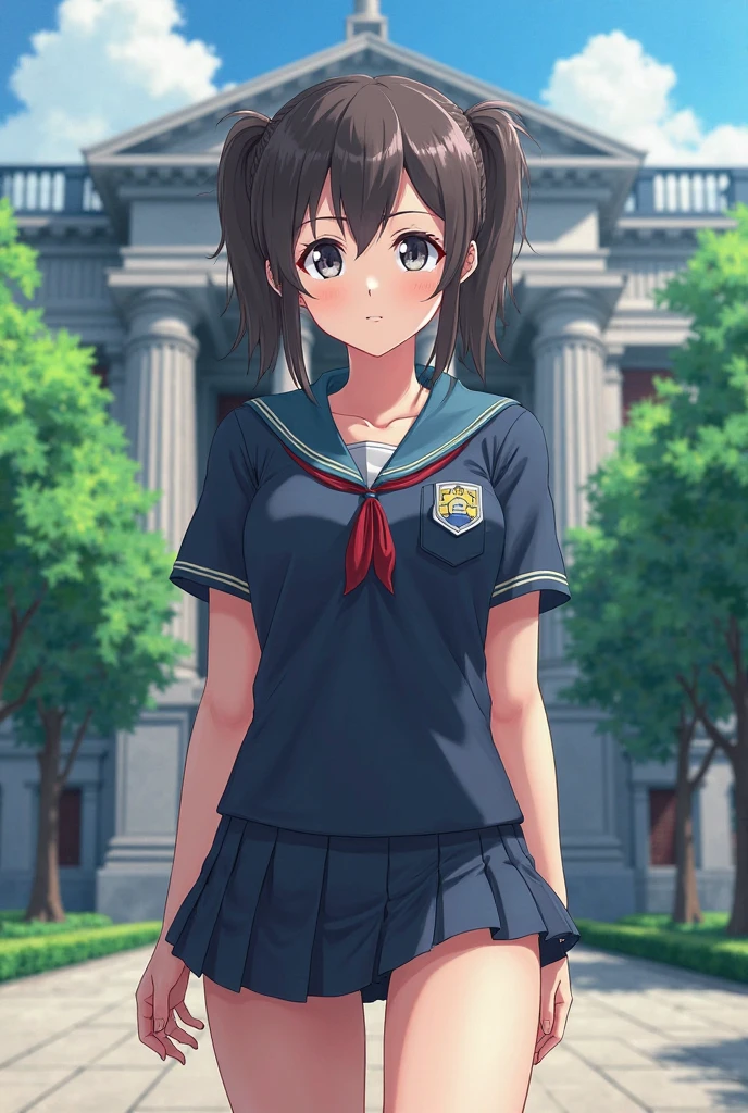 very cute female child,10 yo,,black hair, flat chest,
cheerleader,rah-rah skirt,blush,light smile,
dynamic pose,
day,summer,blue sky,White cloud,school yard,
solo, 1girl,
BREAK
(masterpiece, best quality,ultra-detailed)