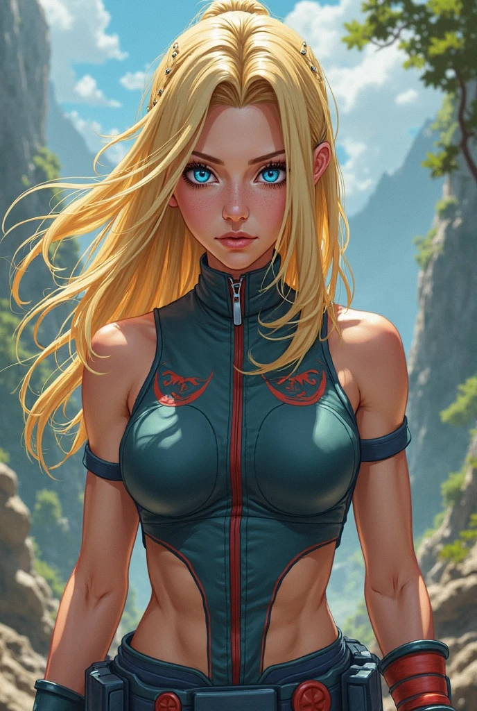 1girl (magik), perfect blue eyes, long blonde hair with bangs, medium breasts, strong toned body, dancing hula in Hawaii, (((wearing sexy Kupe:1,4))) ("Masterpiece, high quality, detailed, high resolution, 4k, 8k, realistic skin texture, amazing shadows, perfect lighting, hyper-realistic.")