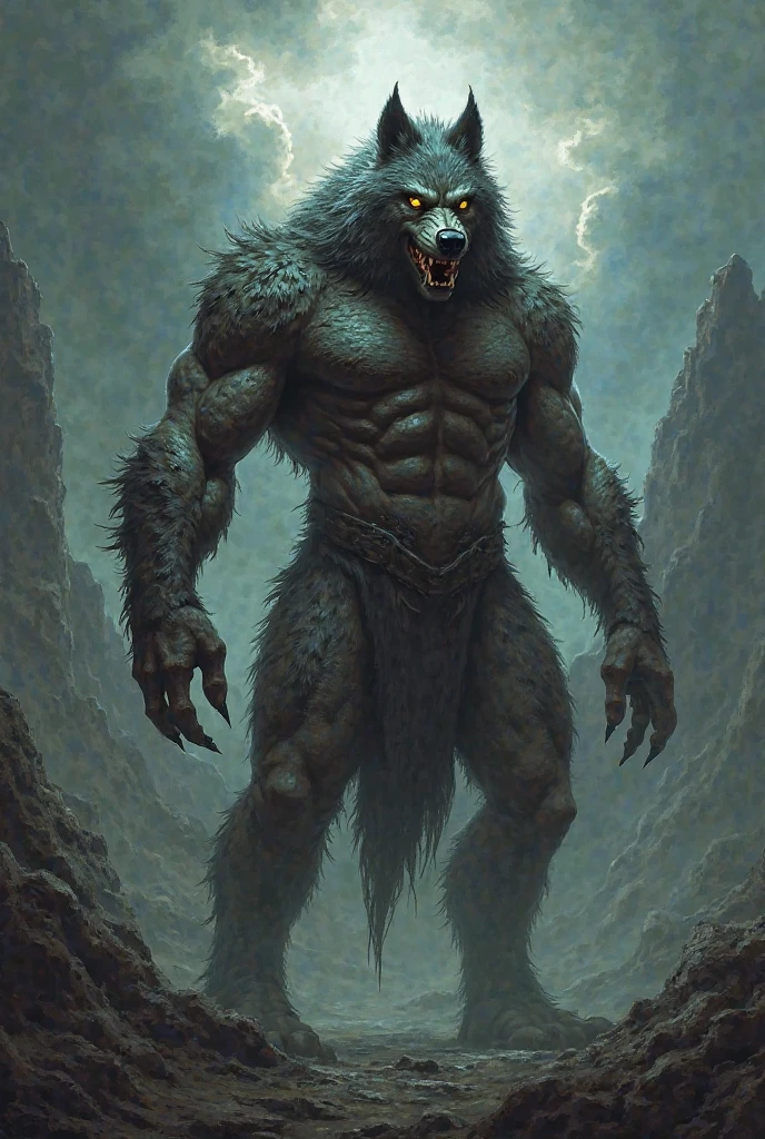 (masterpiece),(best quality:1.0),(ultra high resolution:1.0),monster, werewolf, menacing look, claws, dreadlock, red eyes , fangs, shorts russian winter camouflage, rough skin, wolfteam, face focus, 8k wallpaper, full body