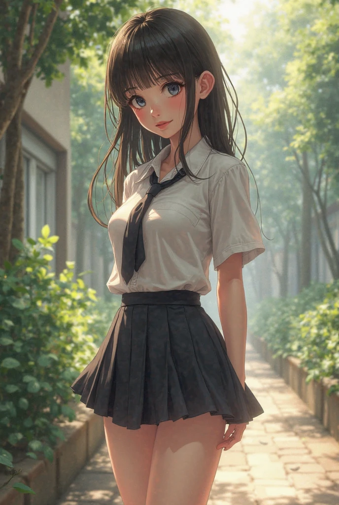 (masterpiece, best quality),1girl, beautiful face, <lora:bike_shorts_wo_bike:1> bkshrt, bkshrtus, short skirt, wind lift, pleated skirt,
