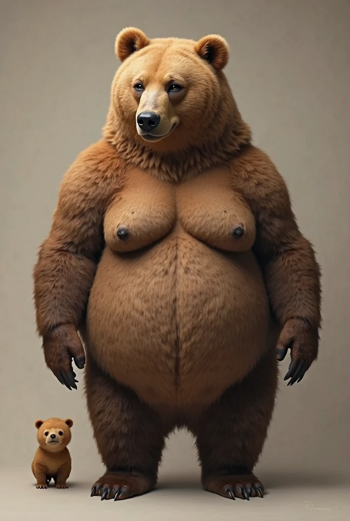 ((solo)), female, anthro (bear), (naked:1.3), ((sitting on bed, legs spread, bedroom background)), by bgn, by honovy, by rov, (pussy), sagging breasts, smile, nipples, (correct anatomy:1.2), (chubby, overweight), ((detailed face, detailed eyes)),