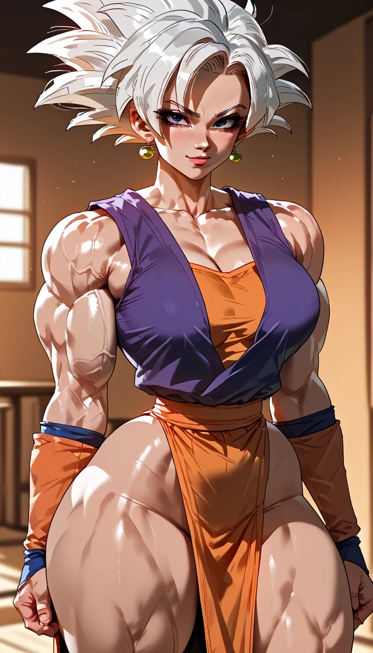 Kefla
Solo . Simple background , muscular , Lineart , Standing , Normal pose , fullbody , kefla_dragonball,jewelry, earrings,