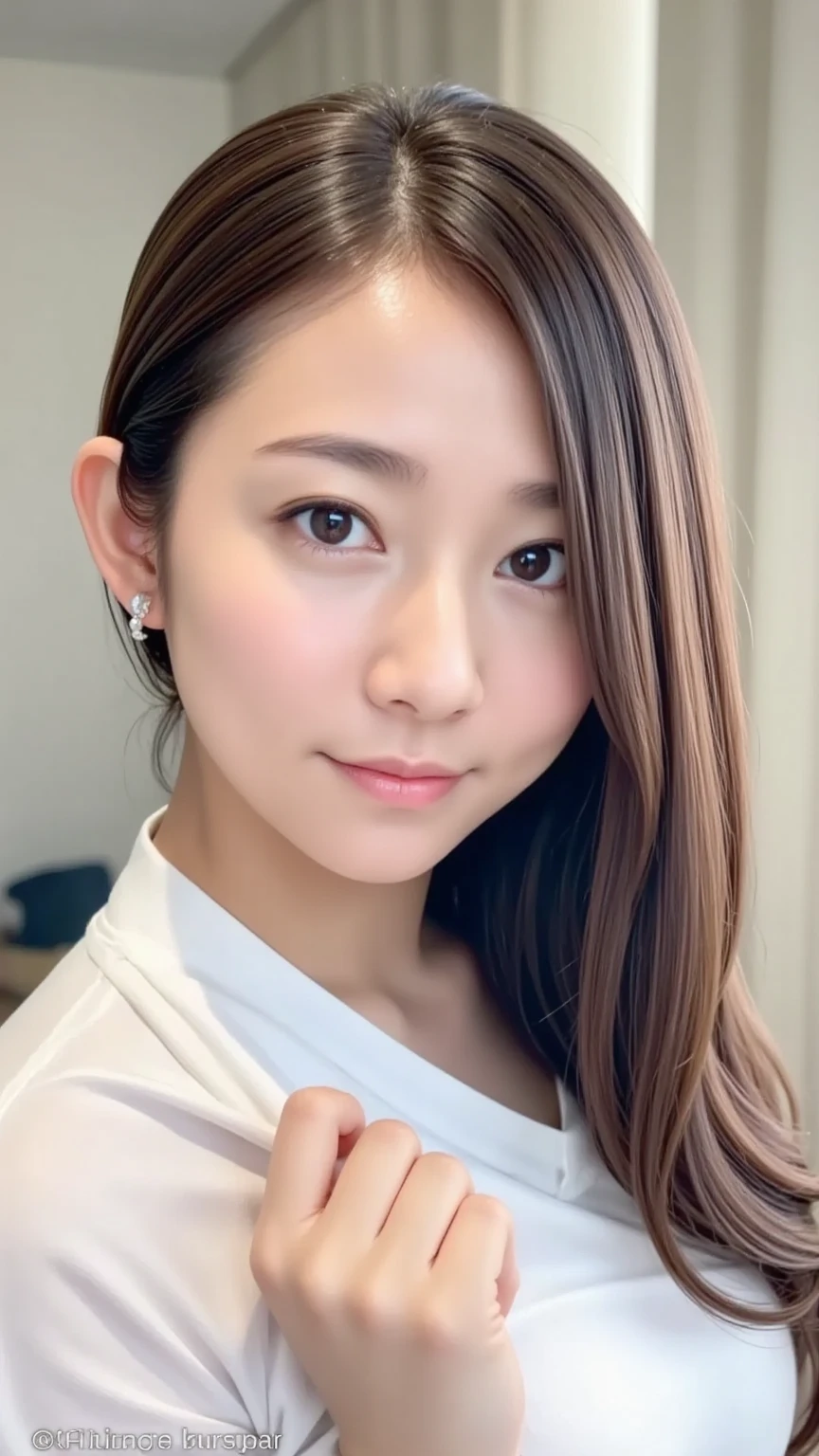 (High reality photograph, high resolusion), Skinny Japanese lady, 30 years old, cute face, detailed face, detailed eyes, various hair style, skinny figure, correct body anatomy, ((looking straight ahead)), facing the camera directly, single photo, a photo captured the best moment expressing the beauty and brains, ((with simple background))