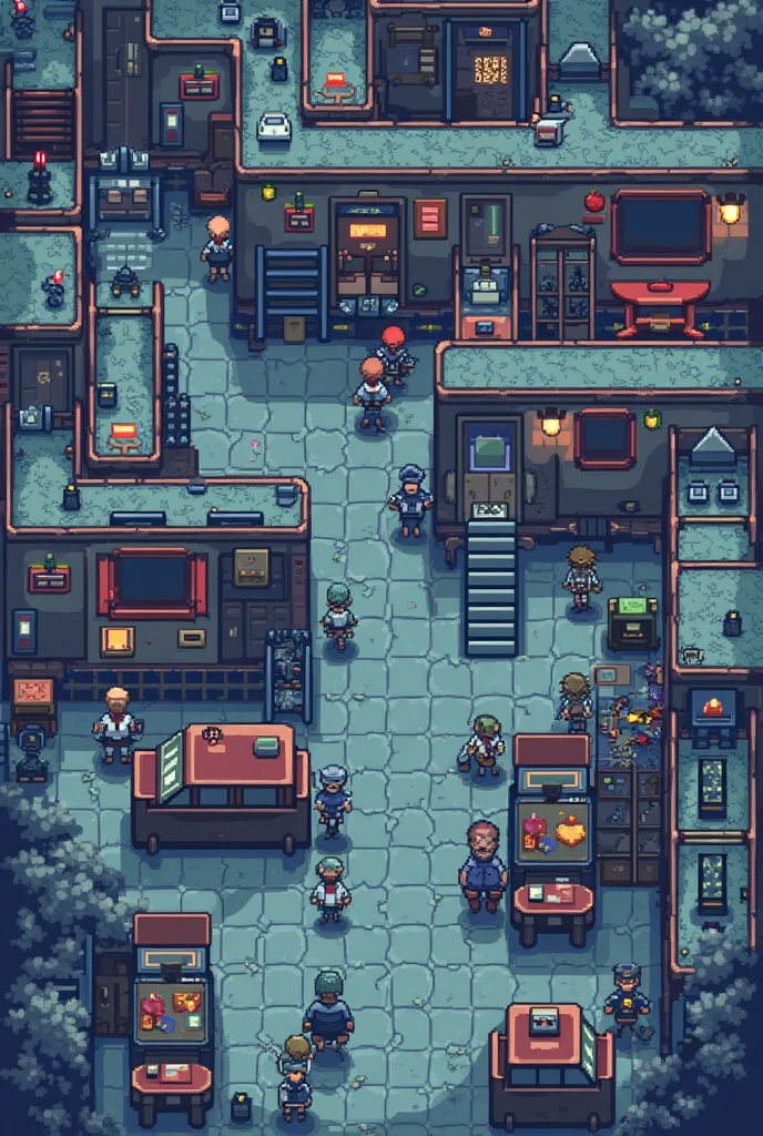 Police Station Map 8bit