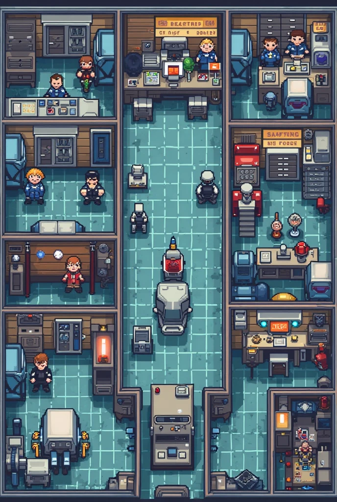 Map in the police station 8bit
