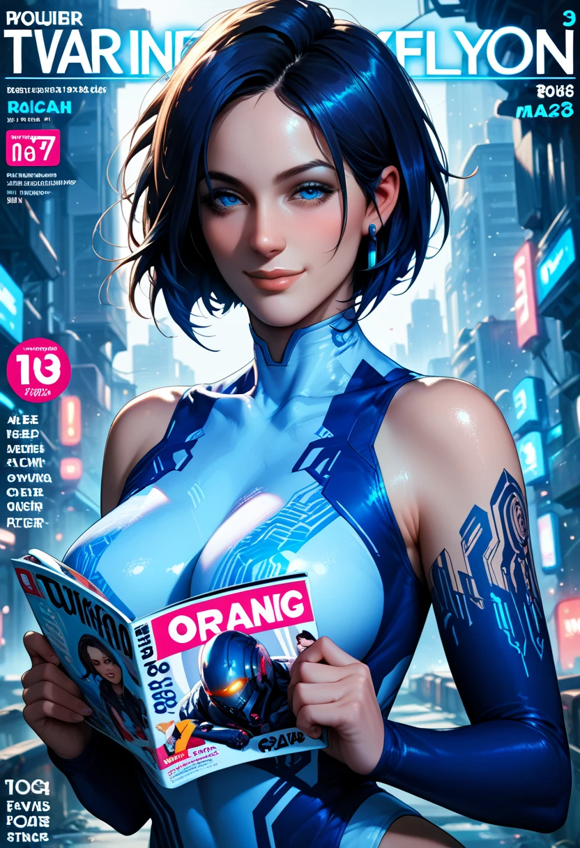 ((best qualityer)), (((clothes 100% baby blue))), (((slim))), (Muscles), (((Red suit))), ((Perfect masterpiece)), (detailded: 1.4), (absurdrez), (((Bob Hair))), (((full body fitness, neckline showing part of the breasts)), (((short hair woman, blushful))), 21 year old woman, beautiful sexy woman, giant robot pilot, wild with perfect corpo fitness, wearing small mecha battle armor clothes, tiny thong, Simon Bisley styled for the cover of Heavy Metal magazine, clothing with Japanese cyberpunk graphic patterns, Halftone pattern and vertical stripes, earth tone, exiting the body of a giant robot