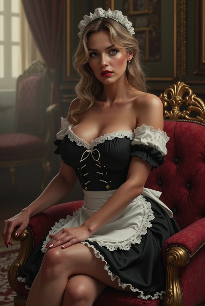 1 gorgeous blonde woman in a corset and boots sitting on a tavern table, very beautiful top model, alluring princess knight, goddess, princess, seductive woman, succubus in tight short dress, princess, queen, beautiful and elegant queen, beautiful and elegant female