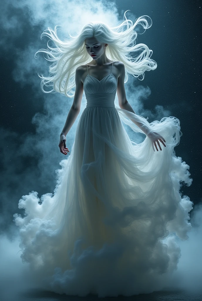 fantasy, a mysterious woman in a glass sphere, created by mystical and mysterious mist, skin made by fog, (best quality,4k,8k,highres,masterpiece:1.2),ultra-detailed,(realistic,photorealistic,photo-realistic:1.37),hyperrealistic, intricate details, cinematic lighting, dramatic atmosphere, ethereal, mystical, fantasy, concept art