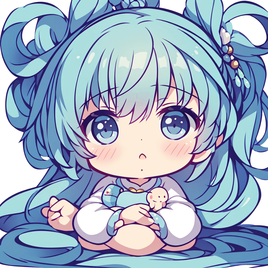 score_9_superior,score_8_superior,score_7_superior,sauce_anime,baby,cute,One girl,alone,baby pacifier,On my knees,Crawl,Pink Dress,Aqua \(KonoSuba\),blue eyes,hair ornaments,Blue Hair,Hair Ring,シングルHair Ring,Hair ties,short hair,