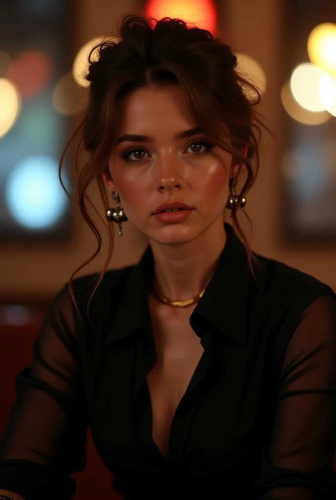 masterpiece, best quality, 8k, (looking at the viewer: 1.1), beautiful, hot, , womam
woman with tanned skin,medium , oiled black hair, (eye contact: 1.1), beautiful face, (detailed face: 1.2), (animated: 1.2), hyper detailed, best quality, ultra high resolution, brown hair , cozy house interior, photorealistic, high resolution, detailed , raw photo, 1girl, white clothes, night, city lights, rain