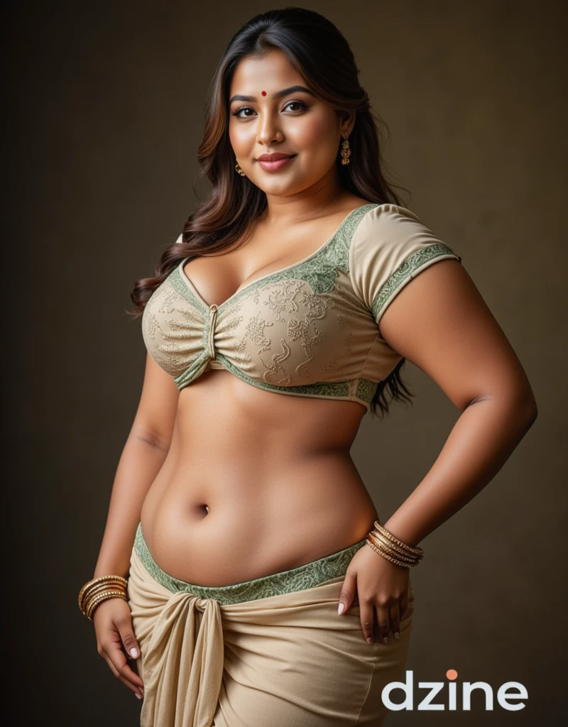 An Extremely gorgeous and beautiful Bengali village woman, 45 yo, pale white skin, sensual appealing body, perfect thick and chubby Beauty, wearing saree bare-chested, wearing a Bengali-style saree without a blouse,, ethnic vintage bengali village woman, bengali style saree, The sari was worn without a blouse and petticoat before the British Raj, baring one's chest or being blouseless, Bengalis a.k.a. Bongs are known for their unique Bengali fashion sense (the way they don that sari makes you go wow), Pre British Raj, Pre colonial era, Bengali Woman draping sari without blouse is a normal thing in pre British Era, bong woman,