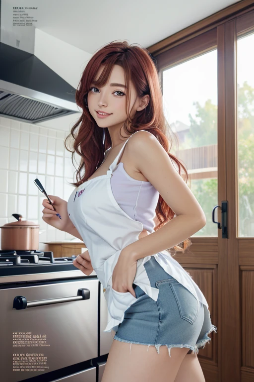 a close up of a person in a kitchen with a counter, korean girl, gorgeous young korean woman, beautiful south korean woman, beautiful young korean woman, skinny waist and thick hips, photo of slim girl, photo of slim girl model, korean woman, 2 4 year old female model, young and cute girl, asian girl with long hair, attractive pose, young asian girl, high resolution