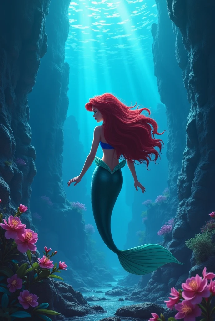 Ariel the little mermaid in the fictional kingdom of Atlantis