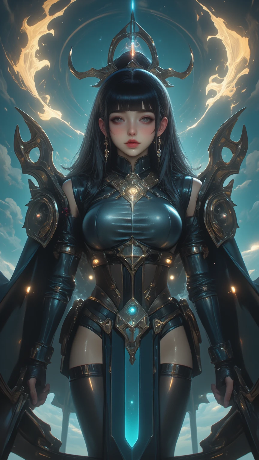 masterpiece, best quality, (extremely detailed CG unity 8k wallpaper), (best quality), (best illustration), (best shadow), absurdres, realistic lighting, (Abyss), beautiful detailed glow, art by PeterMohrBacher,