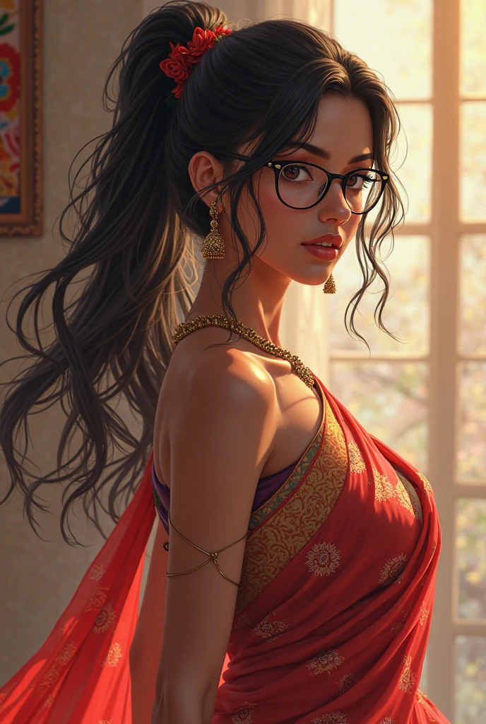 Foto RAW, photorealistic, photography, full body shot, master shot, Saree model, model Photography, Indian saree shoot, Indian traditional wear advertising photography, traditional wear brand shoot, face of Indian actress Anushka shetty, masterpiece, realistic, realism, photorealism, high contrast, photorealistic Artstation 8k HD digital art trend of high definition and detailed realistic skin texture, ultra detail, realistic skin texture, armature, best quality, ultra high definition, (photorealistic:1.4),, high resolution, detail, raw photo, Re sharp, by Lee Jefferies Nikon D850 Film Stock Photo 4 Kodak Portra 400 Camera F1.6 Lens Rich Color Ultra Real Realistic Realistic Textures Dramatic Lighting Unreal Engine Trending at Art Station Cinestill 800,(pele altamente detalhada: 1.2), 8k UHD, DSLR, soft-lighting, alta qualidade, grain of film, Fujifilm XT3