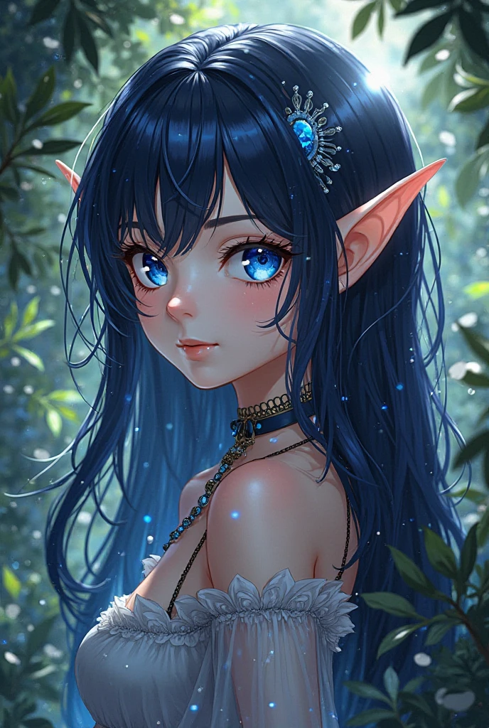 <intricate details, cinematic light, (finely detailed face and beautiful eyes)>,  (cowboy shot:1.3), ((14 years old)), (small breast size), (blue hair), (blue gradient hair),bare skin, fairy, (transparent fairy wings), blue skin, pixie ears, (in the enchanted forest:1.3), (blue neon trees), (night), (neon fireflies), glowing dust, white particles in the air, BREAK, <high resolution illustration, (masterpiece:1.5), (best quality:1.2), coloful, rim lighting, spot lighting, (beautiful and clear background:1.2), detailed background, (finely detailed face and beautiful eyes), (pretty face:1.2)>, (teen:1.3), 1girl,eyes shine,  hair between eyes,sweet lips, (glow-forest:1.1)