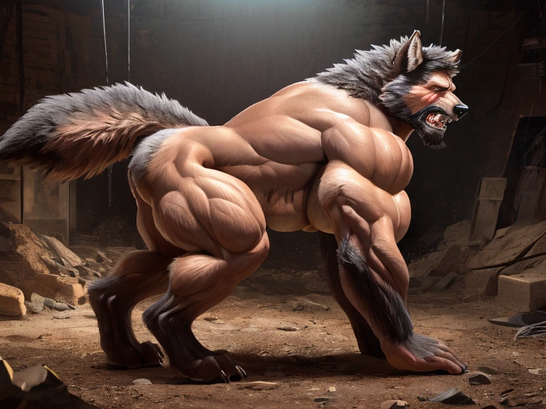 anthro, minotaur, solo , futanari, muscular body, thick thighs, thin waist, looking at viewer, happy, big, looking down at viewer, naked, black nipples, long hair, fluffy, big breasts, sun shinning in the background behind character, balls, penis, horse penis, big fat musky penis, pubic hair, hairy balls, musk cloud, sweaty, power bottom, veiny penis, long penis, huge balls, hard penis, girly, oiled body, creepy