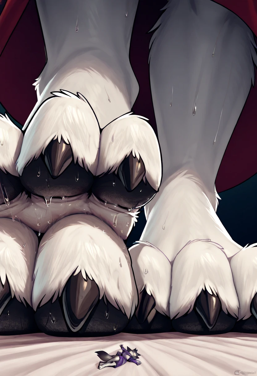 score_9,score_8_up,score_7_up,score_6_up,score_5_up,score_4_up,portrait,feral,full body ,, white_fox ,detailed room background (ass facing viewer) (by zackary911) (big fluffy balls) (erect canine penis with knot) (sexy detailed anus) (detailed intricate textured knot) (wearing pink striped thigh highs) (sexy detailed paw pads) (looking aroused) (cute expression) (blush) (backsack view:1.2) (by hioshiru) (white body) (bright beautiful lighting) (natural sunlight lighting) (scat:1.2) (small scat falling from anus:1.3)