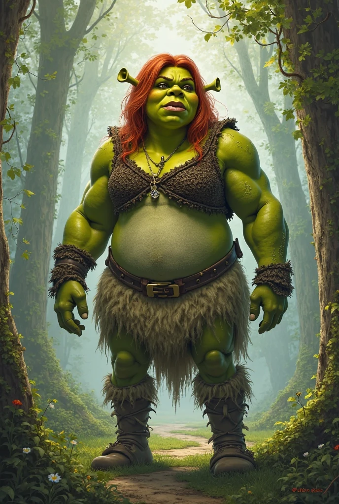 Fiona ogre With wide hips and a big butt and a flat stomach No belly fat