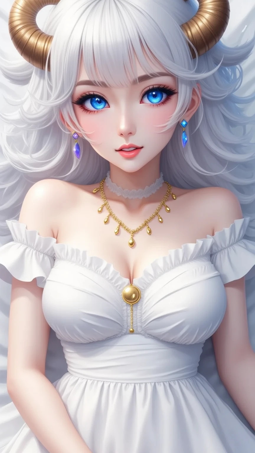 anime style, model shoot style, (upper body) ((woman:1.6)), (1girl:1.3), (white hair, long hair:1.3), (white dress:1.3, landscape in the background:1.5), ((beautiful face: 1.7, perfect face:1.5)), (best quality:1.5, hyperrealistic:1.5, photorealistic:1.4, Madly detailed CG unity 8k wallpaper:1.5, masterpiece:1.3, Madly detailed photo:1.2), (hyper-realistic lifelike texture:1.4, realistic eyes:1.2), (octane render, unreal engine 5), (ecstasy of light and shadow:1.5, deep shadow:1.5), (sony a7, 50 mm, film grain:1.5, 4K UHD HDR), (photo by lee jeffries, Greg Rutkowski and Magali Villanueva), freckles,bright blue eyes, miqote ears