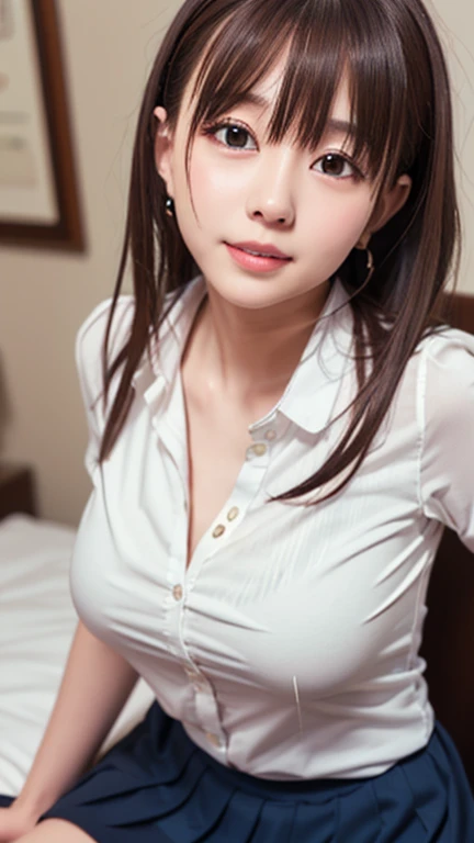 shirt，female student，Open your clothes