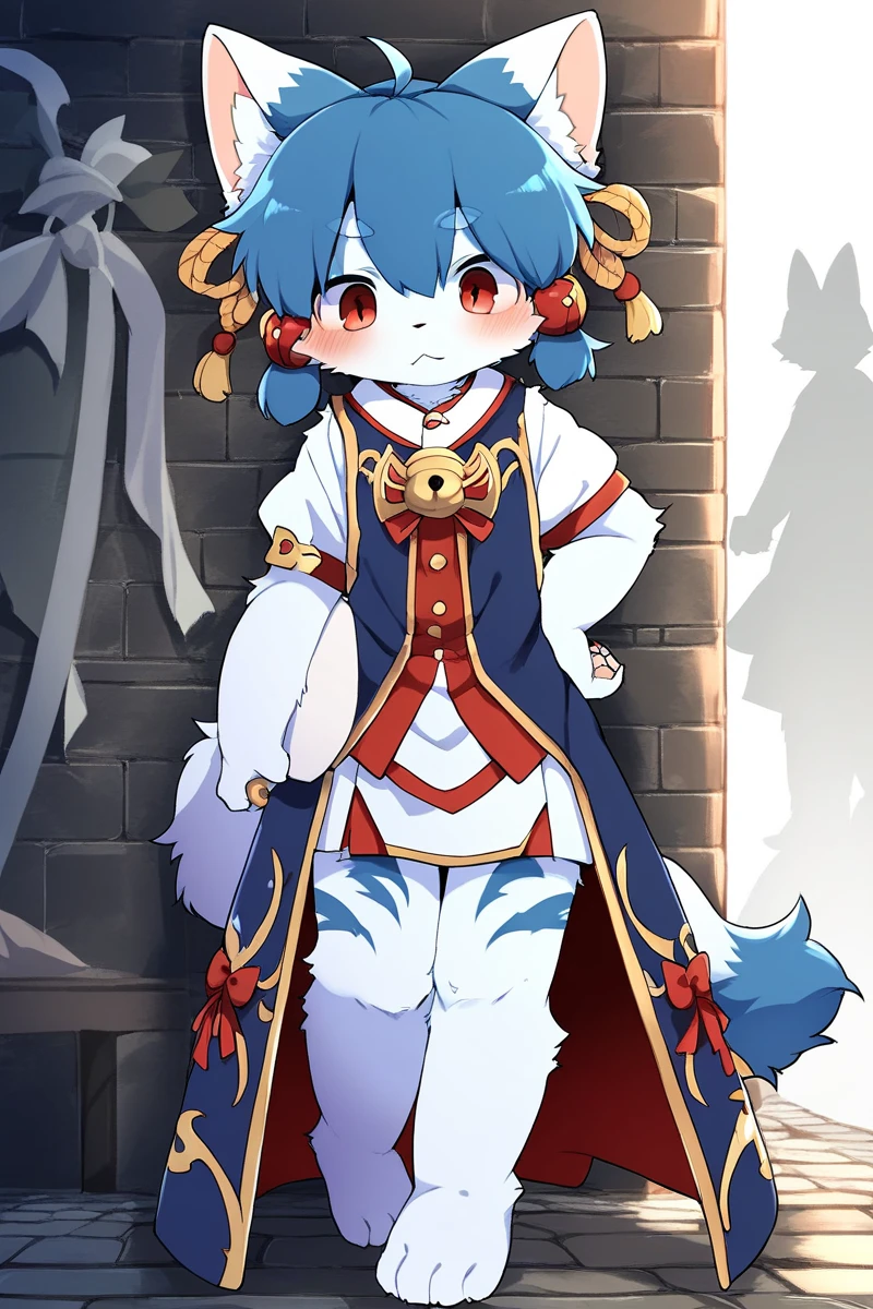(masterpiece, best quality), 1 Girl, clothing ,line-up,Cute face,detailed,blue，Red Eyes，whole body，panoramic