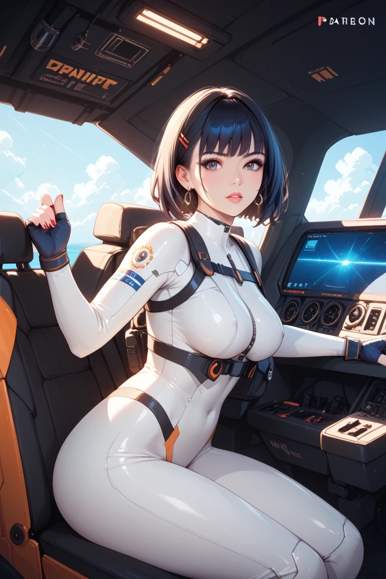 a close up of a woman in a car with a view of the earth, portrait anime space cadet girl, artgerm jsc, wojtek fus, extremely detailed artgerm, seductive anime girl, beautiful alluring anime woman, alena aenami and artgerm, perfect android girl, anime wallpaper 4k, detailed digital anime art, anime wallpaper 4 k