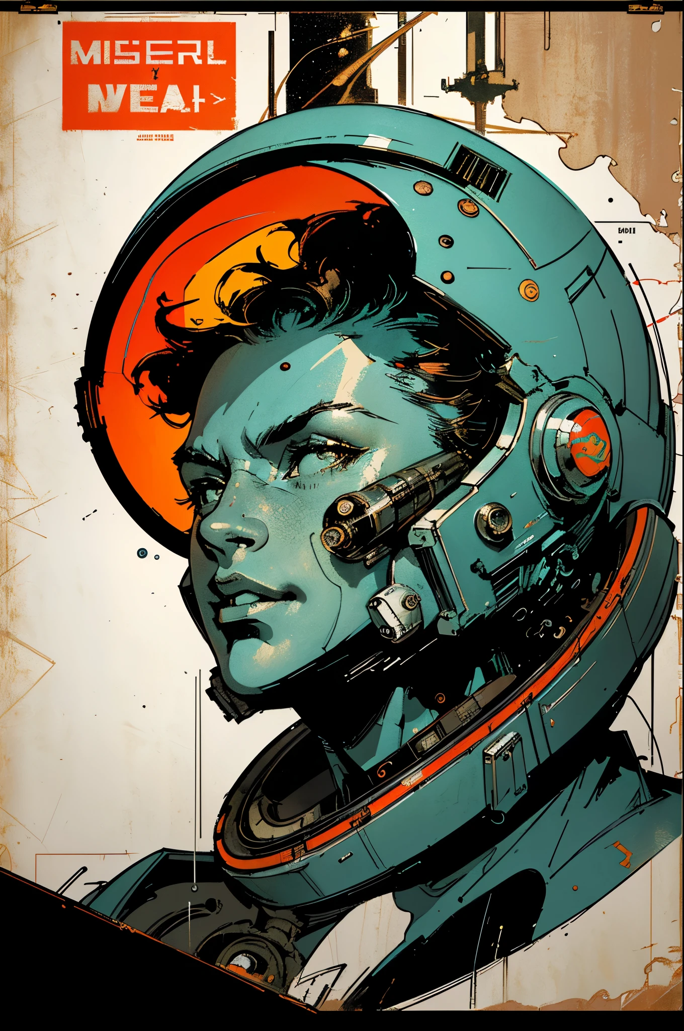 (((masterpiece,best quality))),32K Wallpaper,((( very detailed poster))),retro vintage,sci-fi,(((space thriller cinematic movie poster))),(((Bauhaus))),(((mid-century modern))),(((integral))),(((substance))),