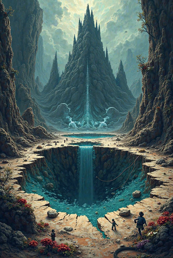 Landslide and sinkhole poster 
Dont make realistic, like a drawing poster 