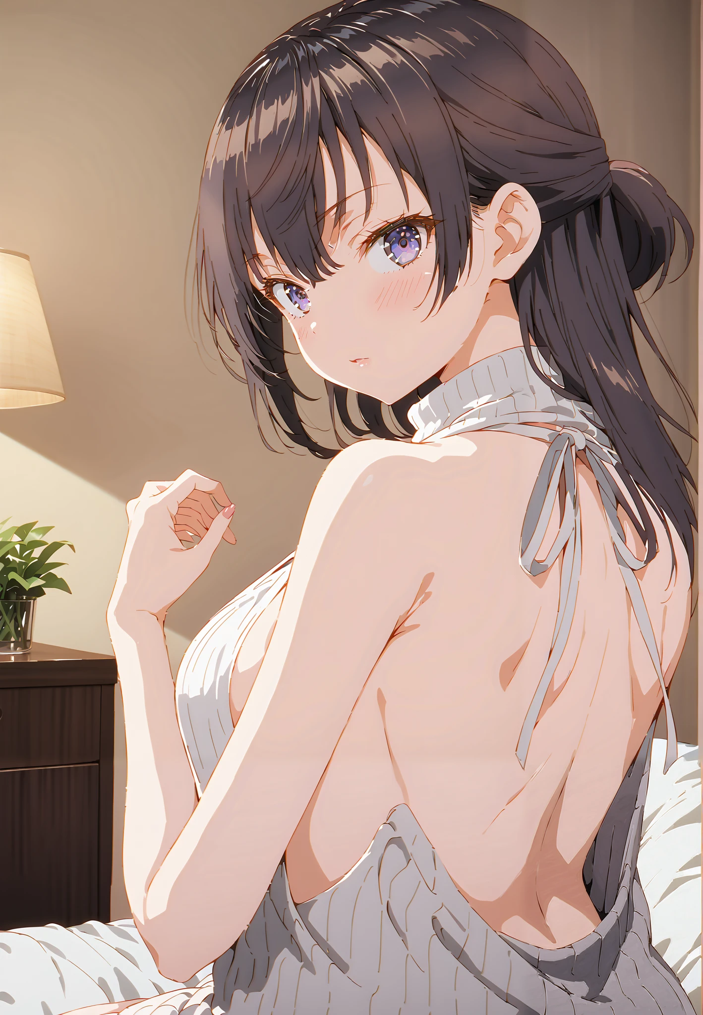 独奏、NSFW、(Big Tits、Big Breasts)、(tall、Toned body、slim body、Brown Skin、Sunburn、Big Breasts)、((Black hair medium bob))、(Slanted Eyes、Sharp Eyes、Dark Eyeasterpiece))、((Highest quality))、((detailed)、((Adult female))、photograph、美しくdetailedな顔、detailedな目、(Sleeveless white dress、Sexy one piece、Semi-transparent lace dress)、School、Bright classroom、Female teacher, 23 years old、Rumiko Honjo