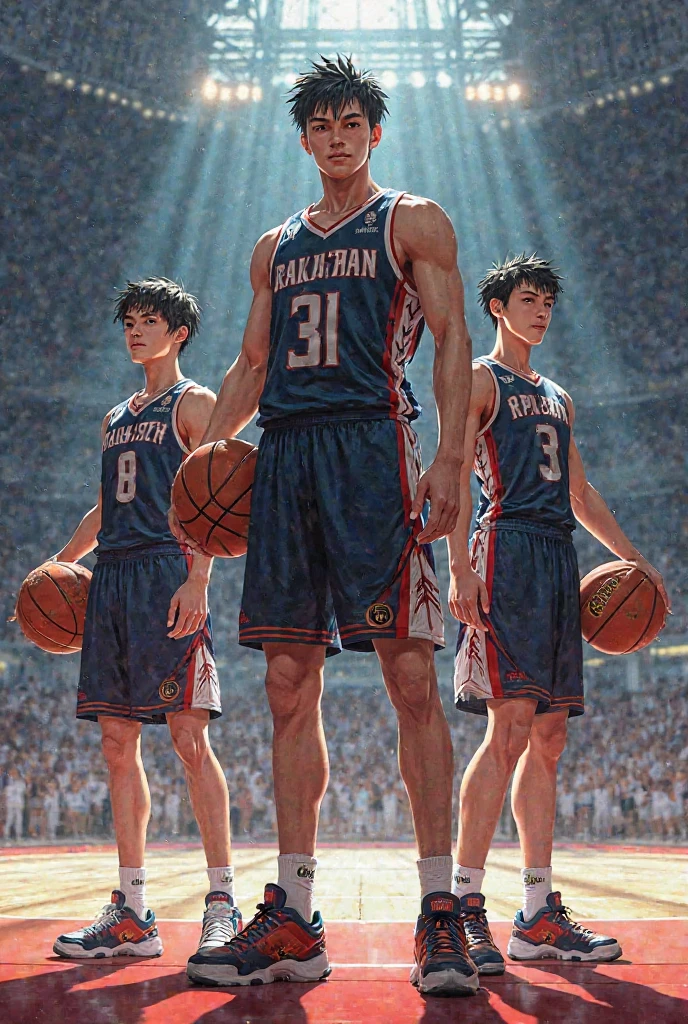 (best qualtiy,tmasterpiece:1.2),1 young Chinese male SWAT officer,A young Chinese basketball boy,15-18 years old, kisses,hugs,glute,White and tender,Muscular line feeling,veiny muscles,Straight dorsal spine,Full body like,White socks,Stand up,Walk the campus trails,scenic view,(((Nike black basketball suit))),Wear sneakers --auto