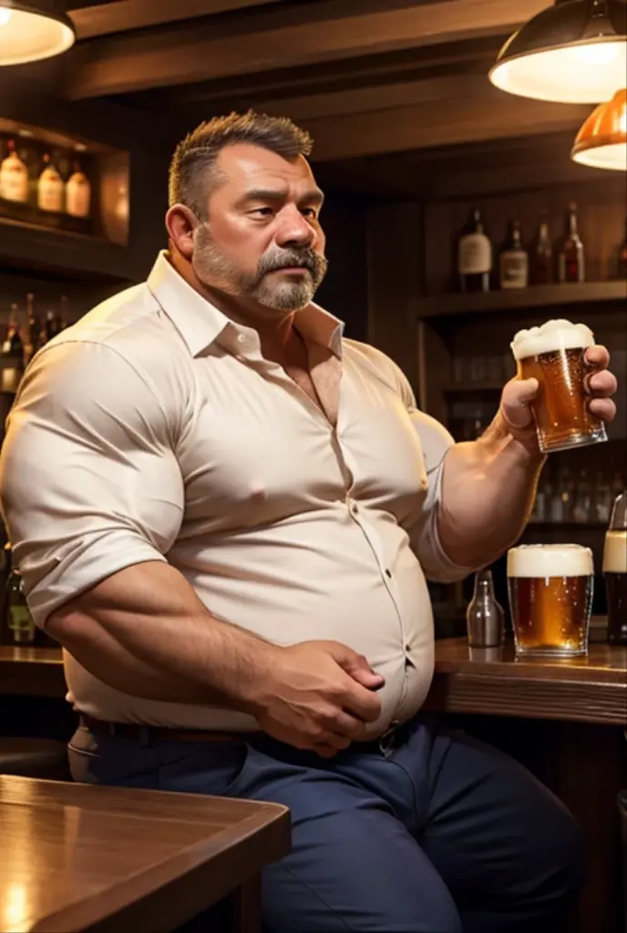 An uncle with a beer belly --auto