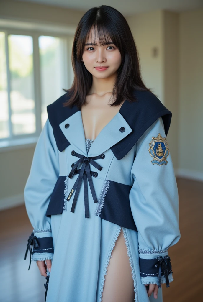 (((Full body portrait)))、(((Kneel)))、(((Kneel)))、(((A 20-year-old female police officer with a cute face like a 16-year-old idol)))、((She is in a police uniform))、((Sad expression))、((Tied up in front of a luxury lingerie store))、(((Wearing a red leather collar around his neck)))、(((the whole body is tied with a rope)))、(Artistic Expression)、Cleavage、Front image (((Tying over clothes,)), bondage, shibari:1.5, (((both arms tied))), ((bondage))、Accurate、Anatomically correct、Textured skin、Very detailed、 Attention to detail、Highest quality、High resolution、Genuine、Indistinguishable from live-action、realism、RAW Photos、masterpiece