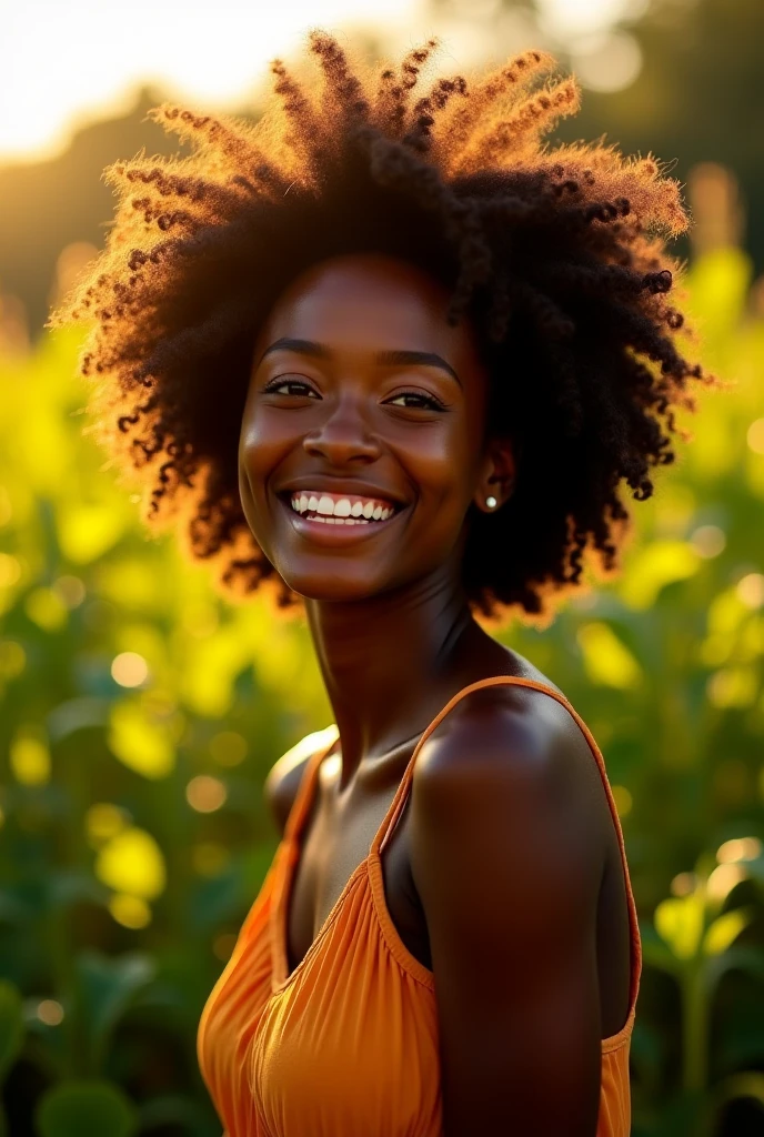A 24 years old black woman naked