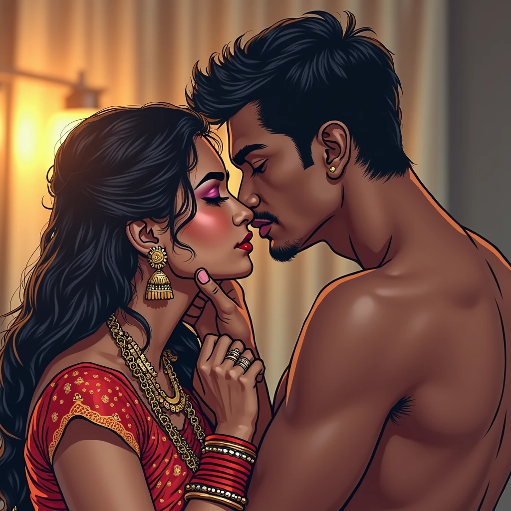 A yung couple on the frant of club named girl radhika and boy named nagu with romance of the bench inthe front of club and back side many girls and having more romance between couples the girl wear the meddi and boy having no clothes
