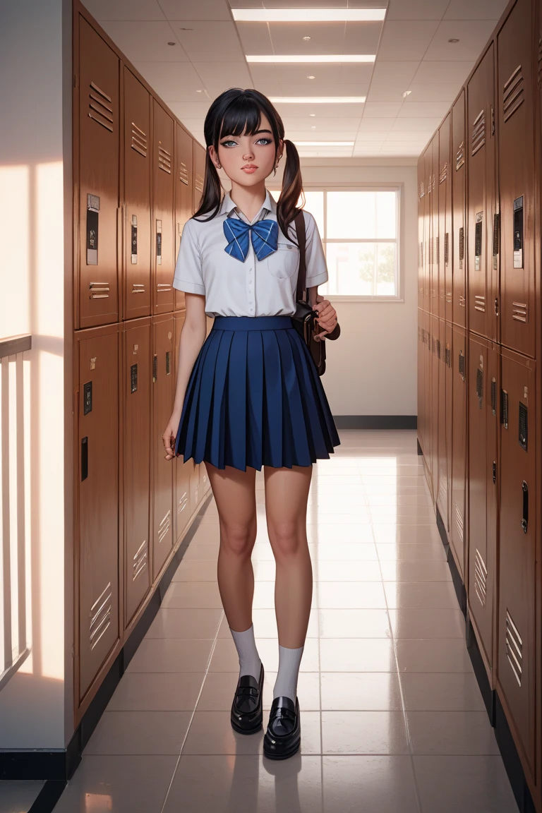 ((full body)), (8k, best quality, masterpiece: 1.2), (realistic, photo-realistic: 1.37), ultra-detailed, 1 girl, beautiful, in library, night, standing, oprn legs, medium breasts, shiny skin, shiny thigh, shiny legs, dating, (blush nose), (smile: 1.15), beautiful detailed eyes, school uniform, floating hair NovaFrogStyle, full body --auto --s2