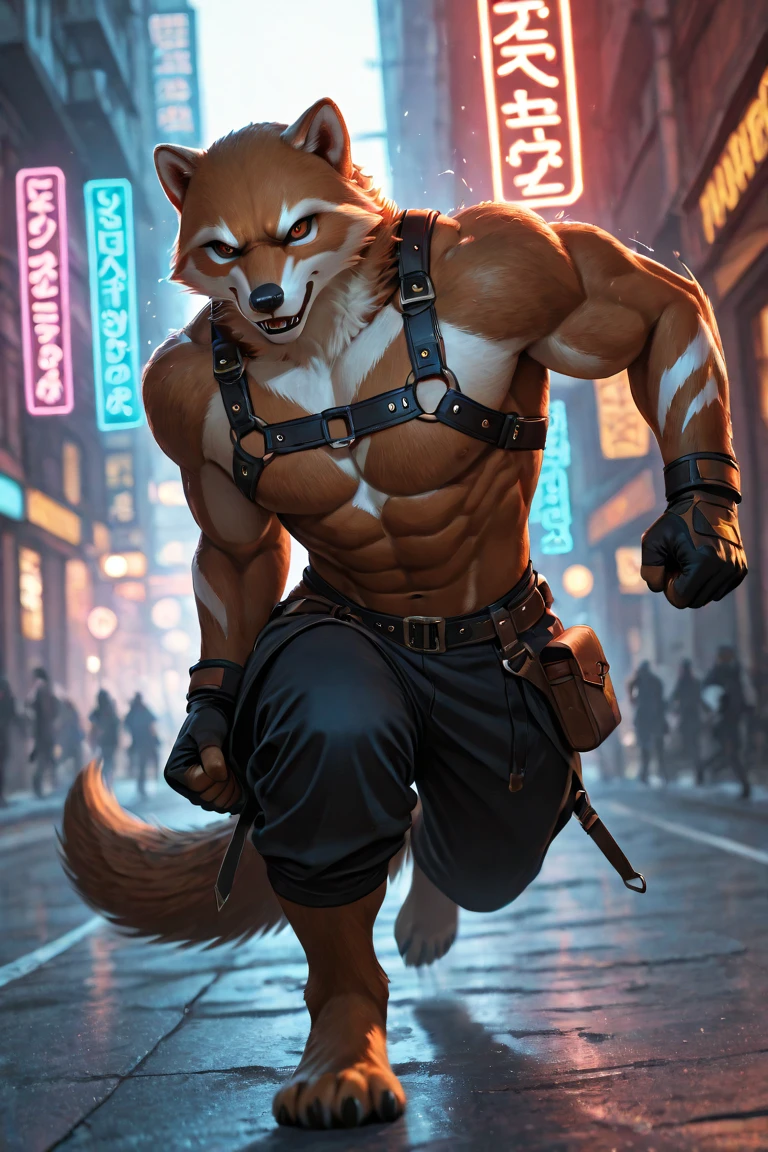 Fox, anthro, By mystikfox61