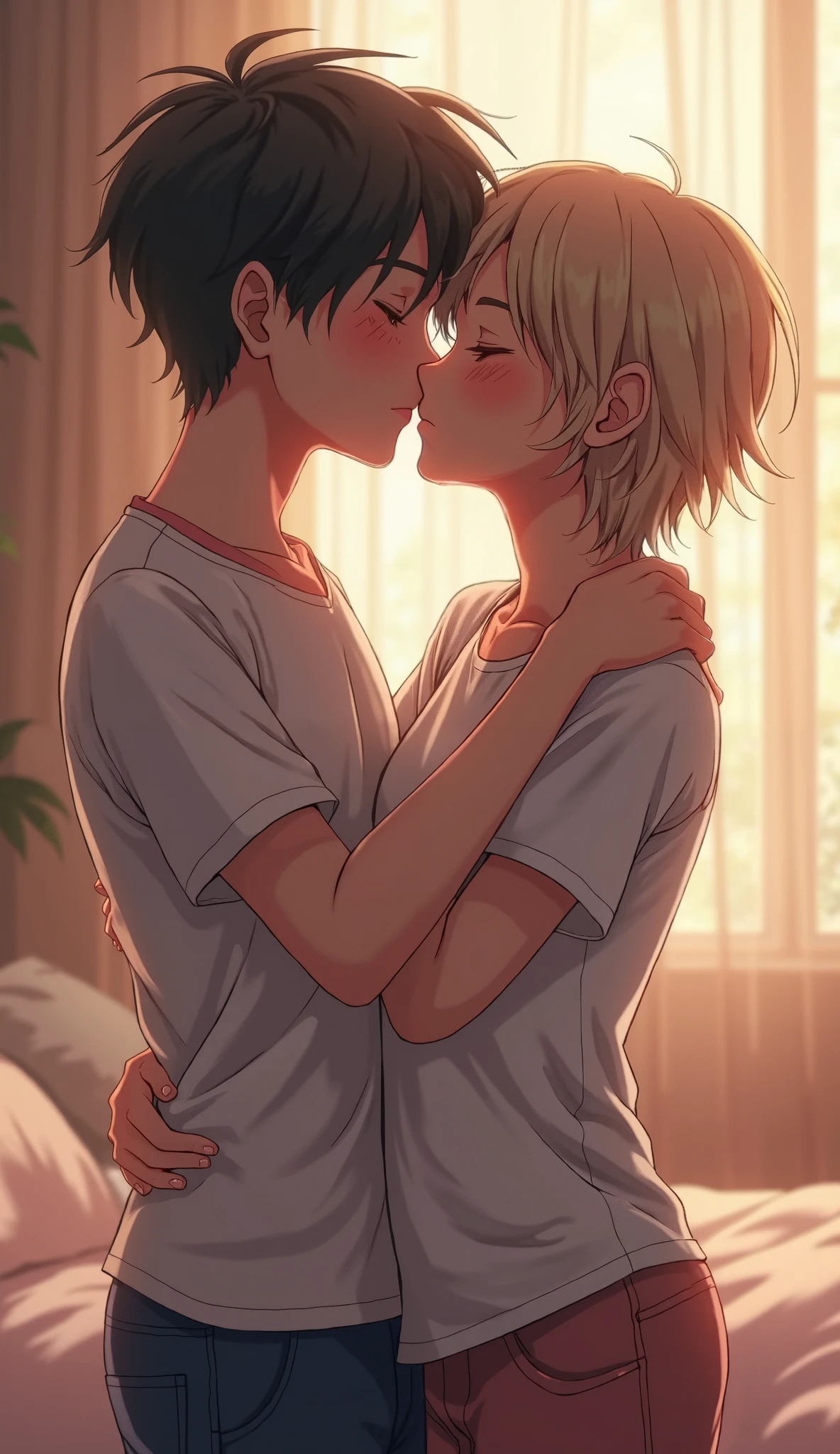 anime boys making love 
