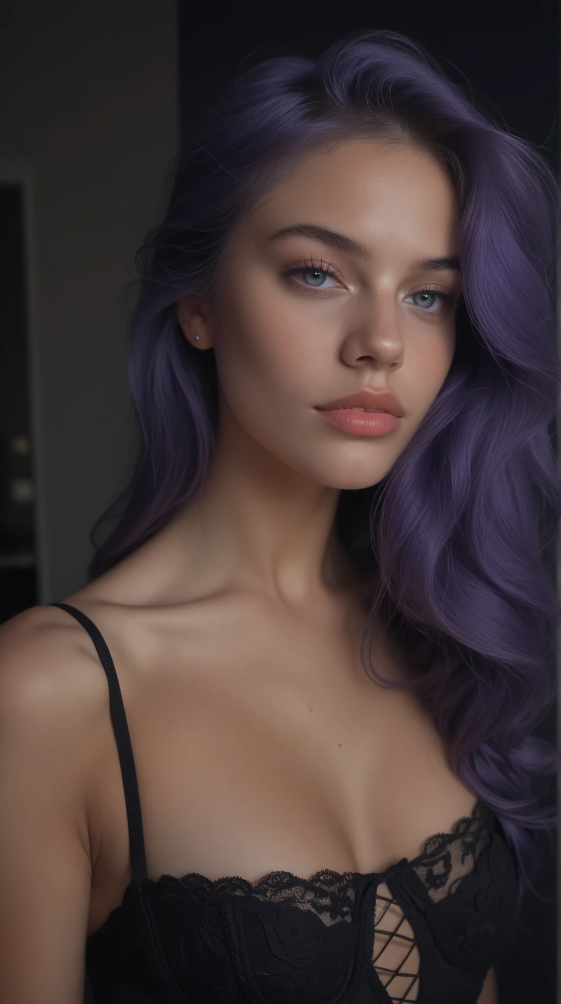 purple hair girl