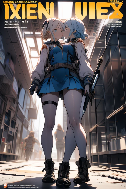 by joezunzun, best quality, masterpiece, highres, arknights,
image of a woman in an imposing city setting, in the style of charming anime characters, metal compositions, raw metallicity, 32k uhd, manticore, charming character illustrations, orange and brown