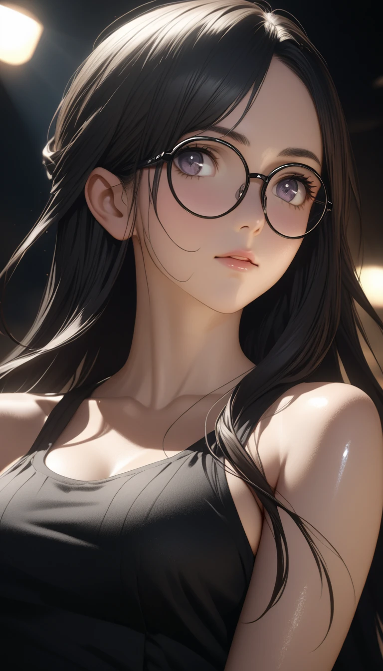 ((masterpiece、highest quality、Very detailed、high resolution、Realistic、Sharp focus、Cinema Lighting、Glasses、Big Breasts))、background(Black Night Sky,Big Moon),Woman close up,Very long hair,very thick braids,realistic girl rendering, 8k artistic german bokeh, Enchanting girl, Real Girls, Gurwitz, Gurwitz-style artwork, Girl Roleplay, Realistic 3D style, cgstation Popular Topics,, 8K Portrait Rendering,(truth,truth:1.4),Purple eyes、Beautiful female alien from the world of Lovecraft、Cowboy Shot、Dark atmosphere、Seductive red eyes、All Sexy, alien、Multiple hands、(Lots of Blue Tentacles)、Extraterrestrial life、cell、Bioimage、Attractive Thick Eyebrows、 (Big, glowing red eyes)、Beautiful eyes with high symmetry、Very detailedな目、Clear Eyes、Smooth limbs、Intimate look、Perfect Anatomy、(Beautiful and toned body)、(Moisturized Skin),、body smeared with mucus、Glamour、A dress with a violent image、Heavy makeup、Long canines、Gorgeous face、Many intertwined tentacles、sf、Evil Aura、h. r.Giger'Influence、Cthulhu、View your viewers、Detailed art in wickedly sexy colors, Portraiture, (beautiful and obscene female alien:1.4), (Vulgarity 1.5), (She has red eyes without pupils:1.8), (Translucent skin:1.7), (There is a female-like organ in the middle of the forehead.:1.9), (The most beautiful face in the universe:1.2),A tempting evil gaze, (Big Mouth:1.1), (Sharp teeth:1.2), Full body portrait, (Bioluminescence:1.5), (smile wickedly:1.3), (Sexy pose:1.5), alien, cells are fused, (Lots of translucent tentacles:1.3) Extraterrestrial, cell, Bioimage, High freshness, Dramatic lighting, Tabletop:1.5, detail up, (Exquisite detail:1.2), High freshness, Faithful depiction, (Thick eyebrows:1.2), Beautiful symmetrical eyes,(Very detailedな顔と目:1.2), Intimate Face, (Super detailed skin quality feeling:1.4), Perfect Anatomy, (Beautiful and toned body:1.5), (Moisturized Skin:1.2), No makeup, (Bear:1.1), Long canines,