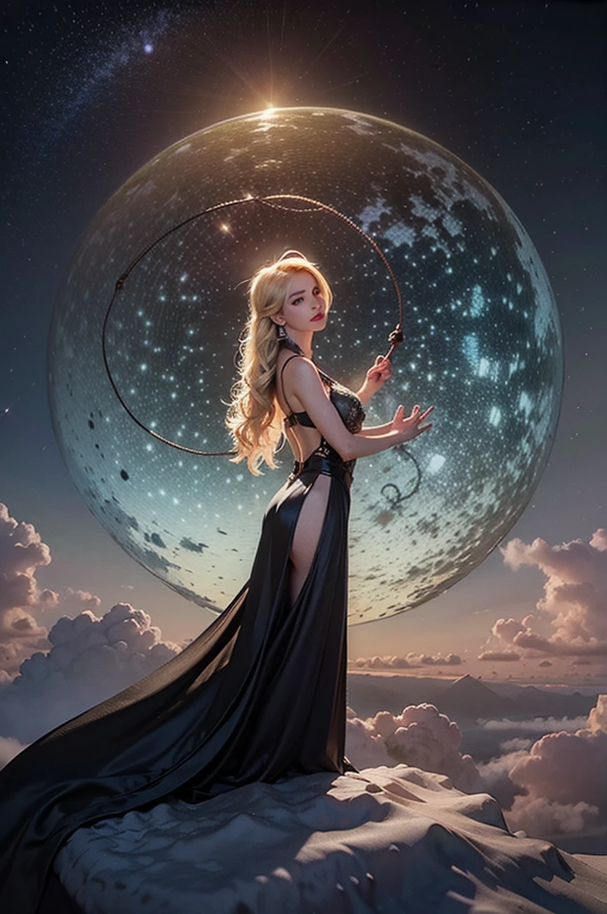 (SF scene: DV_Keeley_Vicious on an alien planet), red dessert, night, ring planet on horizon,
detailed skin, slender, slim, skinny, one knee lift,
(long tangled wavy disheveled platinum blond hair:1.3), (disheveled platinum blond ponytail:1.3),
startrektos dress, blue dress, dress lift
(black fischnet lace thighhighs:1.3), lace chocker,
deep cleavage, turned to viewer,
masterpice, award winning, film grain, (photorealistic:1.1), 16k, UHD, cinematic shadows, best quality, ultra highres, hyperrealistic, (Perfect Hands:1.1), rim light, from side,
<lora:ahx_v1:0.4>, <lora:GodPussy1 v4:0.6>, <lora:more_details:0.5>, <lora:perfect hands:0.7>, <lora:hair_length_slider_v1:2>
<lora:TOSV3:0.8>, startrektos dress
<lora:bg_imgs-10:1>, bg_imgs, nebula, planets, purple, galaxy, stars